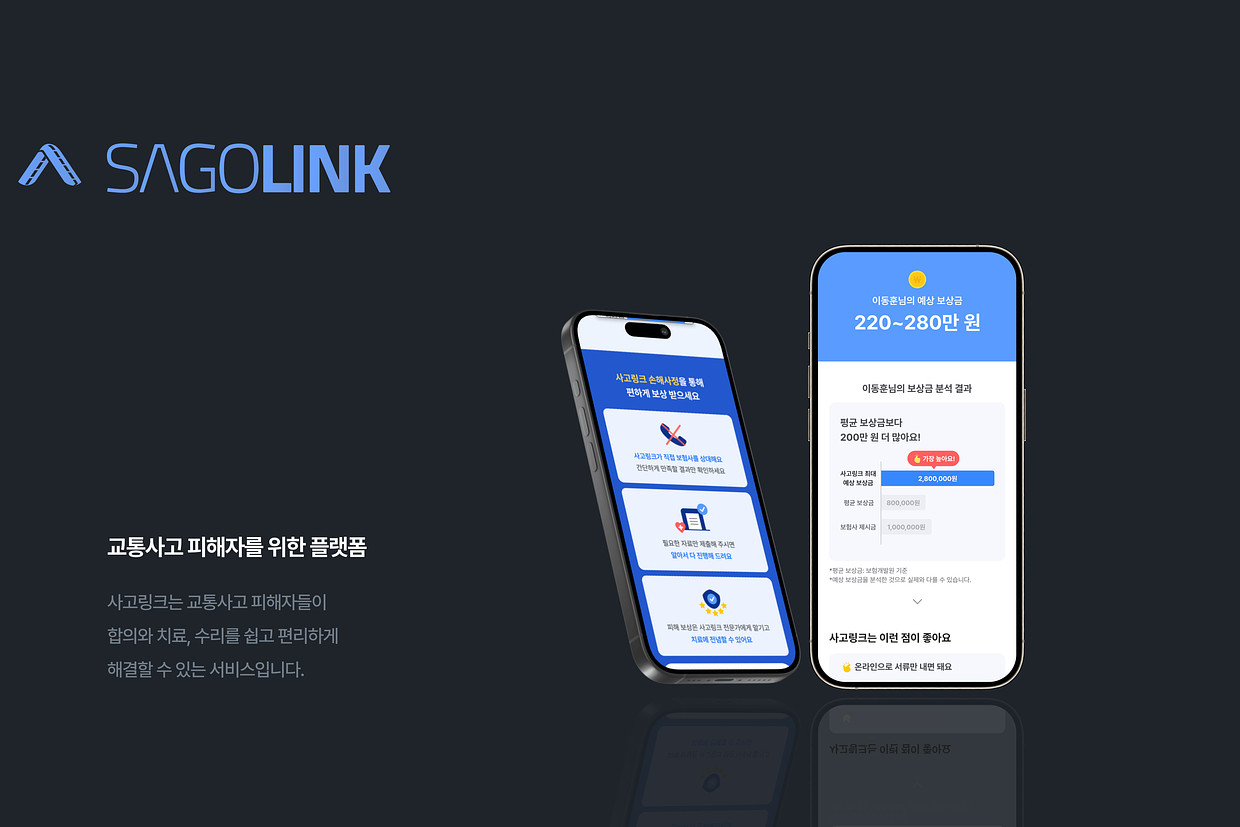 (주)사고링크 조직 이미지